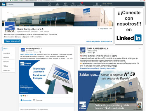 Novo perfil de EBARA PUMPS IBERIA no Linkedin